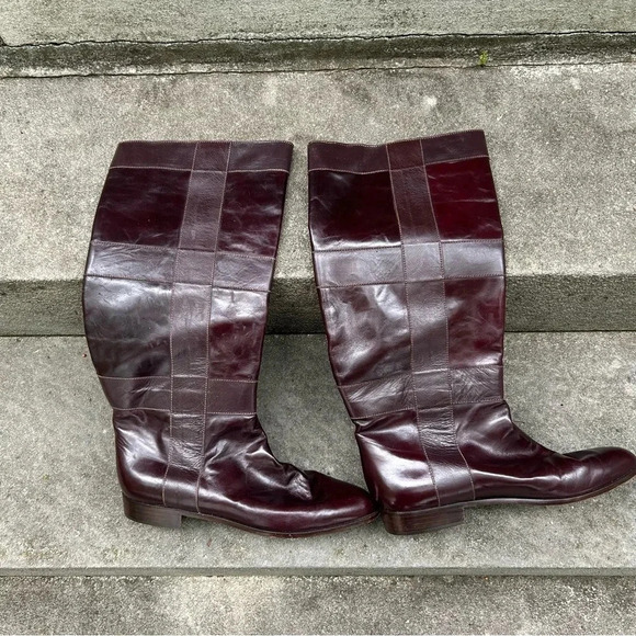 Vero Cuoio Brown Leather Boots Size 10 - Picture 1 of 7